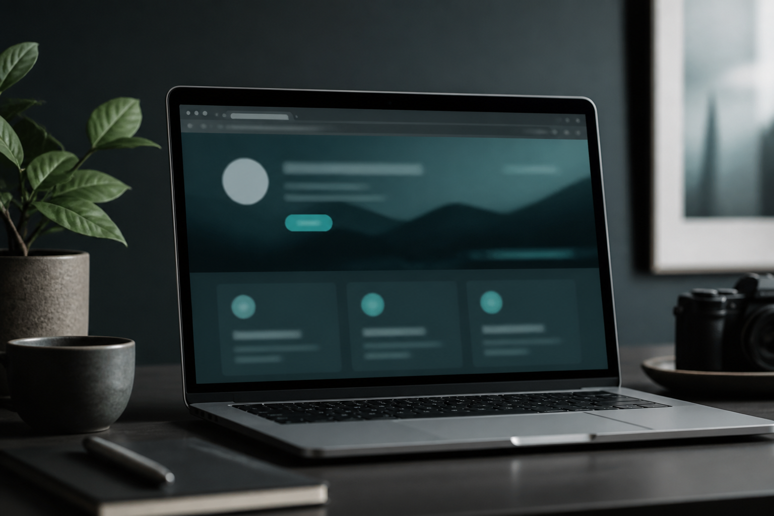 Modern web application interface